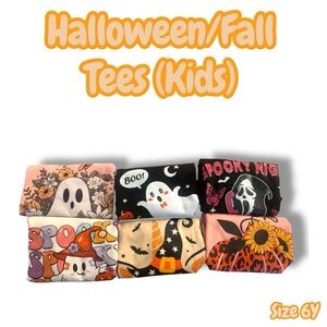 Kids Halloween/Fall Graphic T-Shirts (Set of 6)